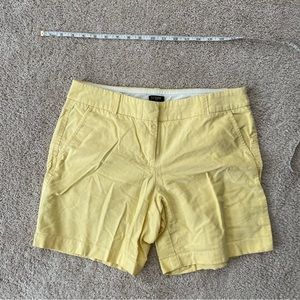 Yellow J Crew Chino style shorts